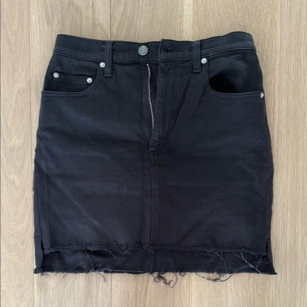 Black Denim Skirt